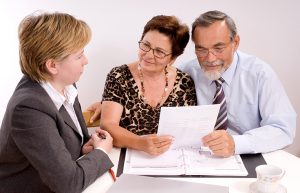 court filing service expert reviews documents with clients